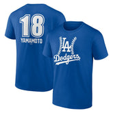 Yoshinobu Yamamoto Los Angeles Dodgers Fastball Player Name & Number T-Shirt - MLB