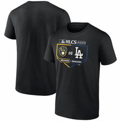 Milwaukee Brewers vs. Los Angeles Dodgers 2025 National League Championship Series Matchup Batter's Box T-Shirt - MLB