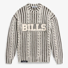 Buffalo Bills Off Season x NFL Unisex Cable Knit Sweater Cream/Gray | NFL