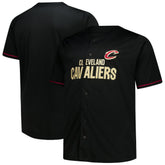 Cleveland Cavaliers Big & Tall Pop Full-Button Jersey Black - NBA