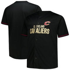 Cleveland Cavaliers Big & Tall Pop Full-Button Jersey Black - NBA