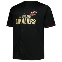 Cleveland Cavaliers Big & Tall Pop Full-Button Jersey Black - NBA
