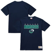 Dallas Mavericks Hardwood Classics Throw It Back Premium T-Shirt Navy - NBA