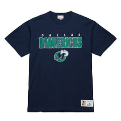 Dallas Mavericks Hardwood Classics Throw It Back Premium T-Shirt Navy - NBA