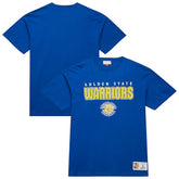 Golden State Warriors Hardwood Classics Throw It Back Premium T-Shirt Royal - NBA