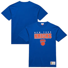 New York Knicks Hardwood Classics Throw It Back Premium T-Shirt Blue - NBA
