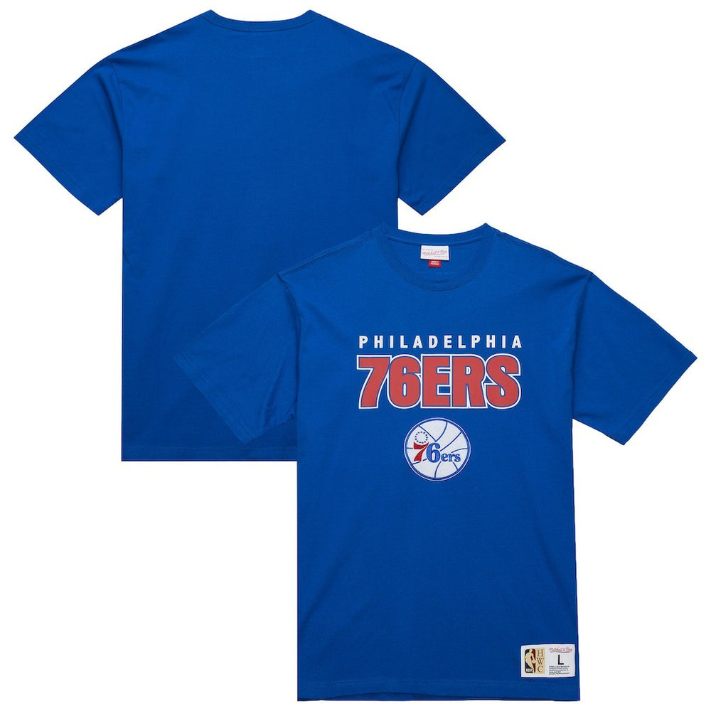 Philadelphia 76ers Hardwood Classics Throw It Back Premium T-Shirt Royal - NBA