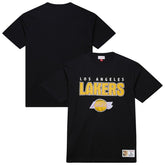 Los Angeles Lakers Hardwood Classics Throw It Back Premium T-Shirt Black - NBA