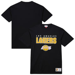 Los Angeles Lakers Hardwood Classics Throw It Back Premium T-Shirt Black - NBA