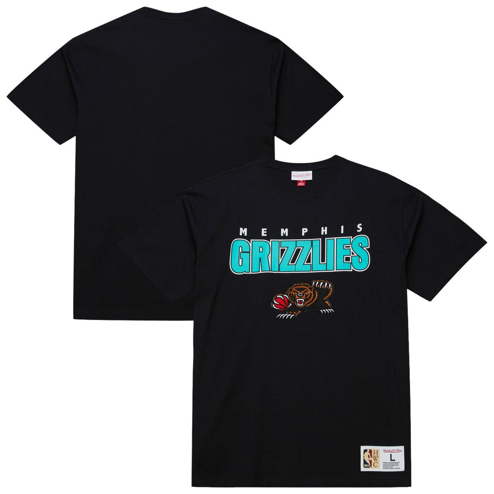 Memphis Grizzlies Hardwood Classics Throw It Back Premium T-Shirt Black - NBA