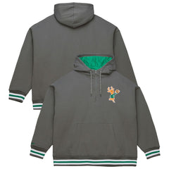 Milwaukee Bucks Throw It Back Quilted Fleece Quarter-Zip Hoodie Gray - NBA
