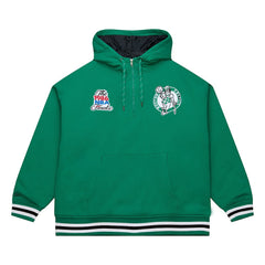 Boston Celtics Throw It Back Quilted Fleece Quarter-Zip Hoodie Green - NBA