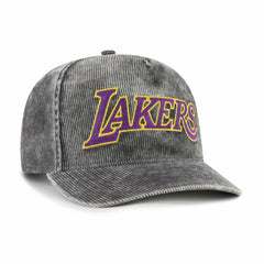 Los Angeles Lakers '47 Reclaim Snow Wash Corduroy Adjustable Hitch Hat Charcoal - NBA