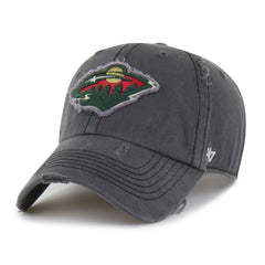 Minnesota Wild '47 Weathered Clean Up Adjustable Hat - Charcoal - NHL