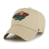 Minnesota Wild '47 Logo Clean Up Adjustable Hat - Khaki - NHL