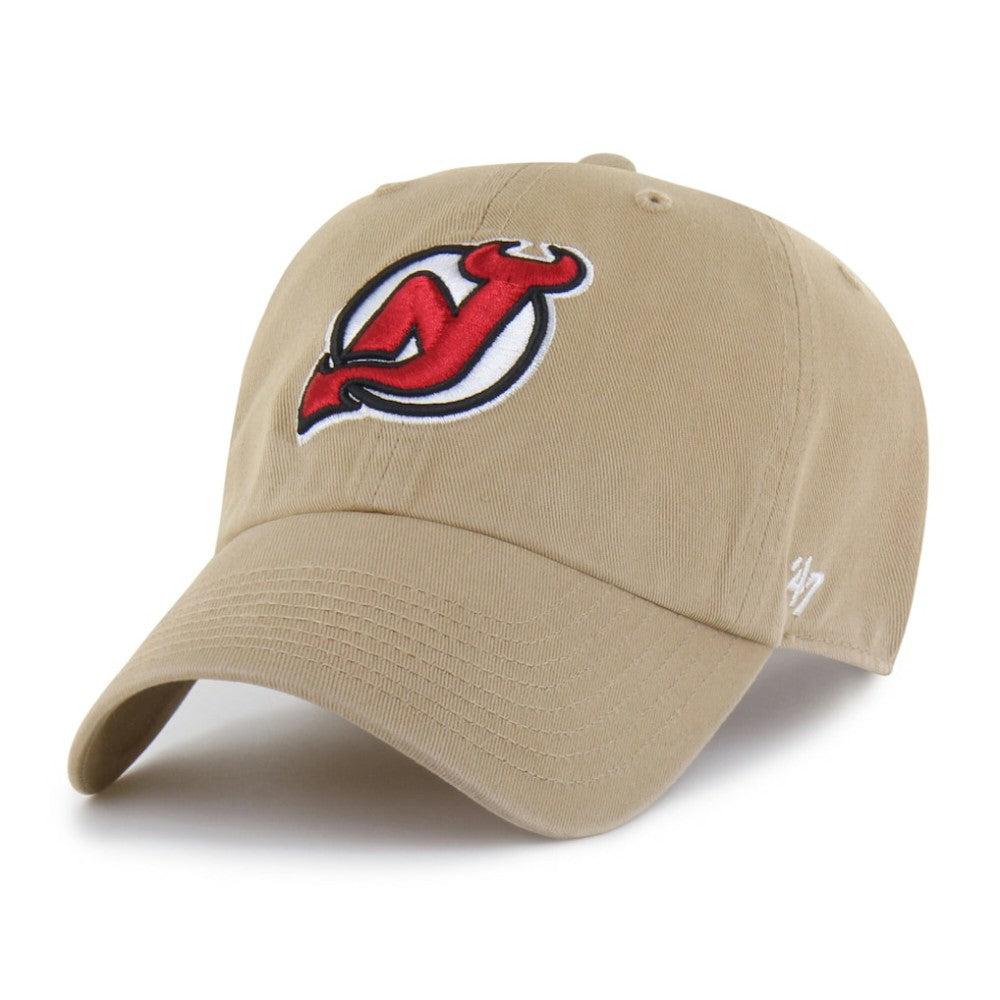 New Jersey Devils '47 Logo Clean Up Adjustable Hat - Khaki - NHL