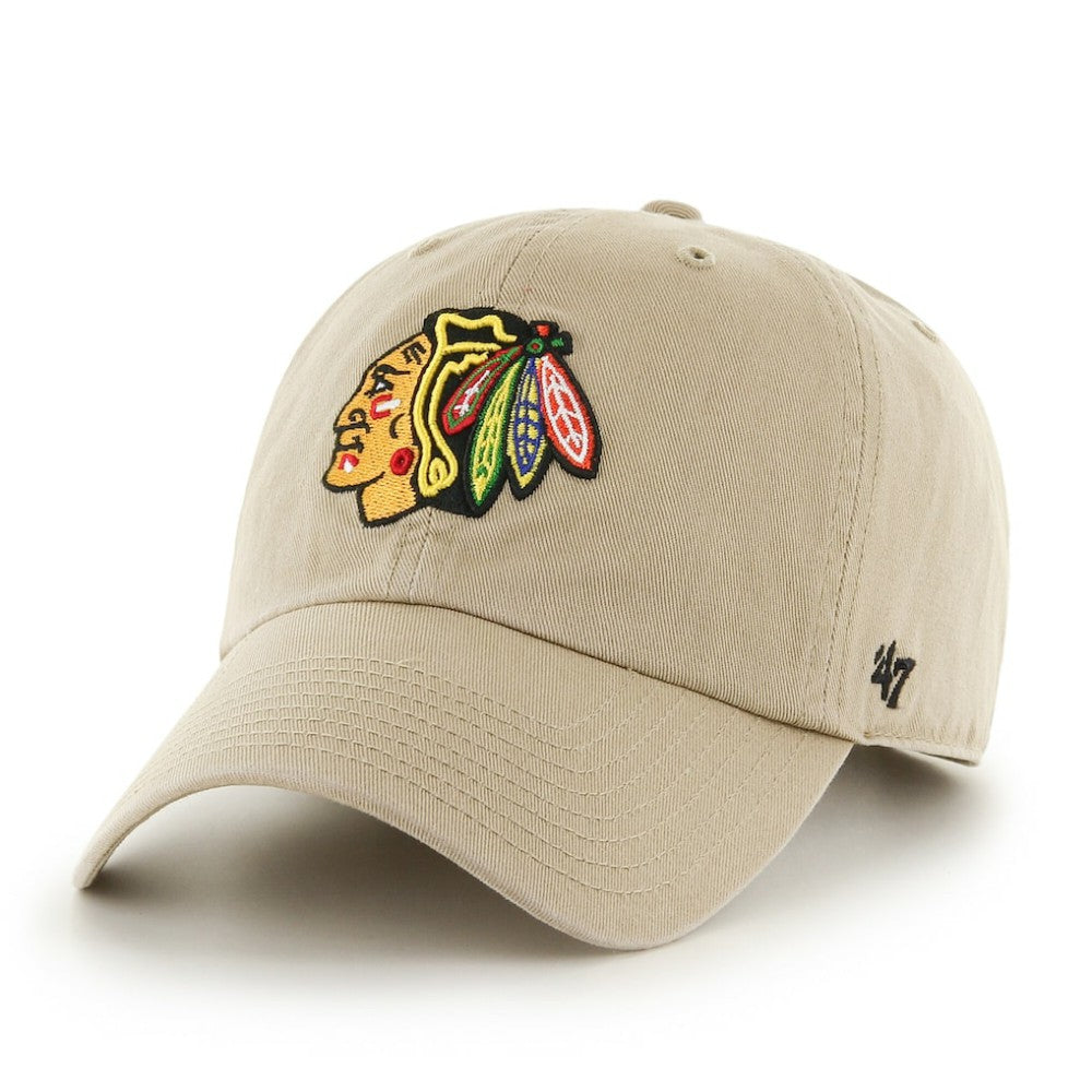 Chicago Blackhawks '47 Logo Clean Up Adjustable Hat - Khaki - NHL