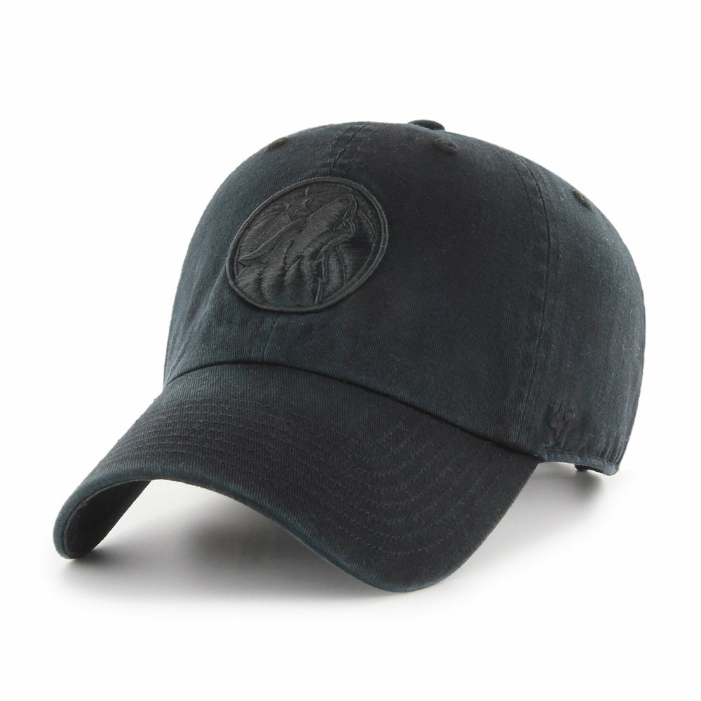 Minnesota Timberwolves '47 Black on Black Clean Up Adjustable Hat - NBA