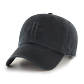Houston Rockets '47 Black on Black Clean Up Adjustable Hat - NBA