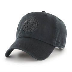 Denver Nuggets '47 Black on Black Clean Up Adjustable Hat - NBA