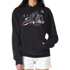 Ottawa Senators G-III 4Her by Carl Banks Shadow Logo Fleece Pullover Hoodie - Black - NHL