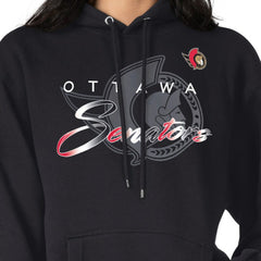 Ottawa Senators G-III 4Her by Carl Banks Shadow Logo Fleece Pullover Hoodie - Black - NHL