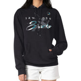 San Jose Sharks G-III 4Her by Carl Banks Shadow Logo Fleece Pullover Hoodie - Black - NHL