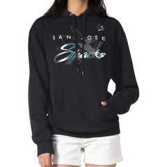 San Jose Sharks G-III 4Her by Carl Banks Shadow Logo Fleece Pullover Hoodie - Black - NHL