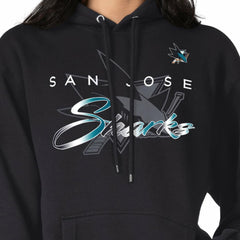San Jose Sharks G-III 4Her by Carl Banks Shadow Logo Fleece Pullover Hoodie - Black - NHL