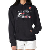 Calgary Flames G-III 4Her by Carl Banks Shadow Logo Fleece Pullover Hoodie - Black - NHL