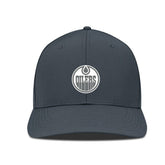 Edmonton Oilers Levelwear Rise Slate & Snow Structured Flex Hat - Charcoal - NHL