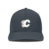 Calgary Flames Levelwear Rise Slate & Snow Structured Flex Hat - Charcoal - NHL