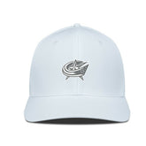 Columbus Blue Jackets Levelwear Rise Slate & Snow Structured Flex Hat - White - NHL