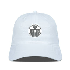 Edmonton Oilers Levelwear Matrix Slate & Snow Unstructured Adjustable Hat - White - NHL