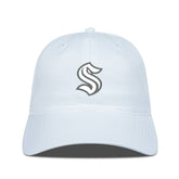 Seattle Kraken Levelwear Matrix Slate & Snow Unstructured Adjustable Hat - White - NHL