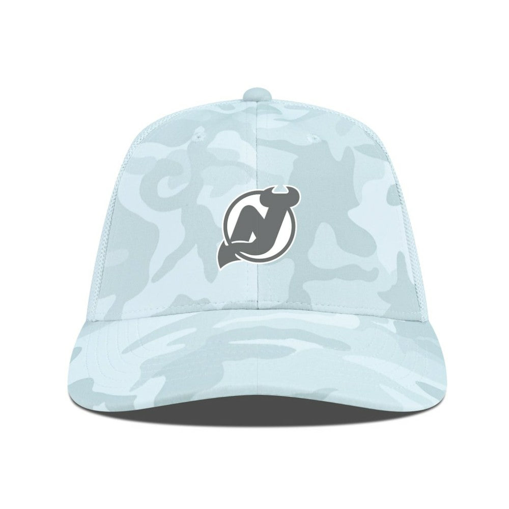 New Jersey Devils Levelwear Clash Slate & Snow Meshback Flex Hat - Camo - NHL