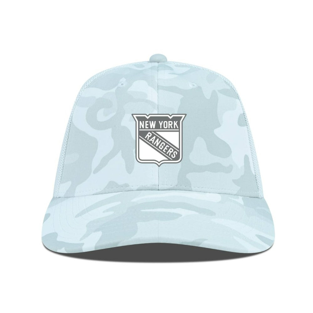 New York Rangers Levelwear Clash Slate & Snow Meshback Flex Hat - Camo - NHL