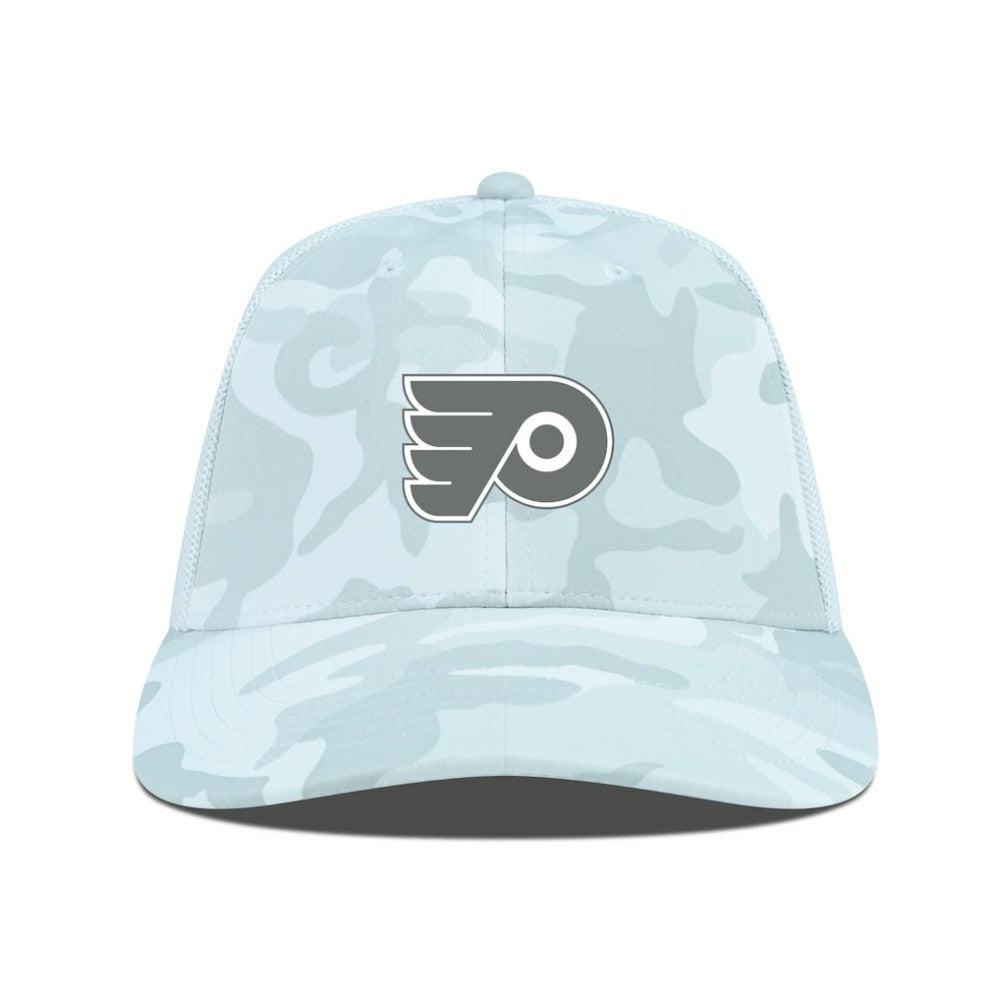Philadelphia Flyers Levelwear Clash Slate & Snow Meshback Flex Hat - Camo - NHL