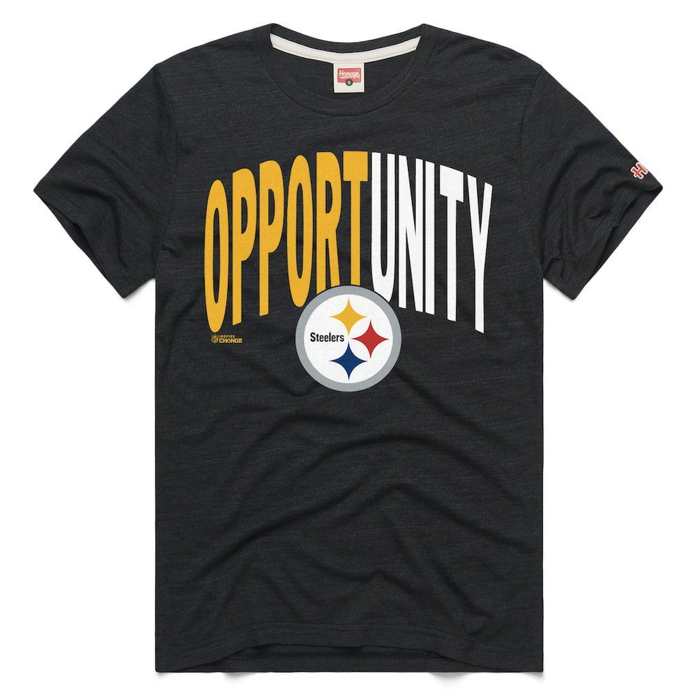 Pittsburgh Steelers Homage Unisex 2025 Inspire Change Opportunity Tri-Blend T-Shirt Charcoal | NFL