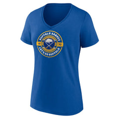 Buffalo Sabres Women's Native V-Neck T-Shirt - Royal - NHL