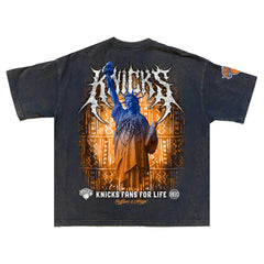 New York Knicks Shock Wave Collection Premium T-Shirt Gray - NBA