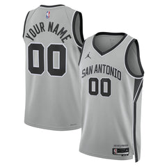 San Antonio Spurs Jordan Brand Unisex Swingman Custom Jersey Statement Edition Silver - NBA