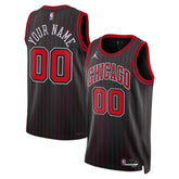 Chicago Bulls Jordan Brand Unisex Swingman Custom Jersey Statement Editi- Black - NBA