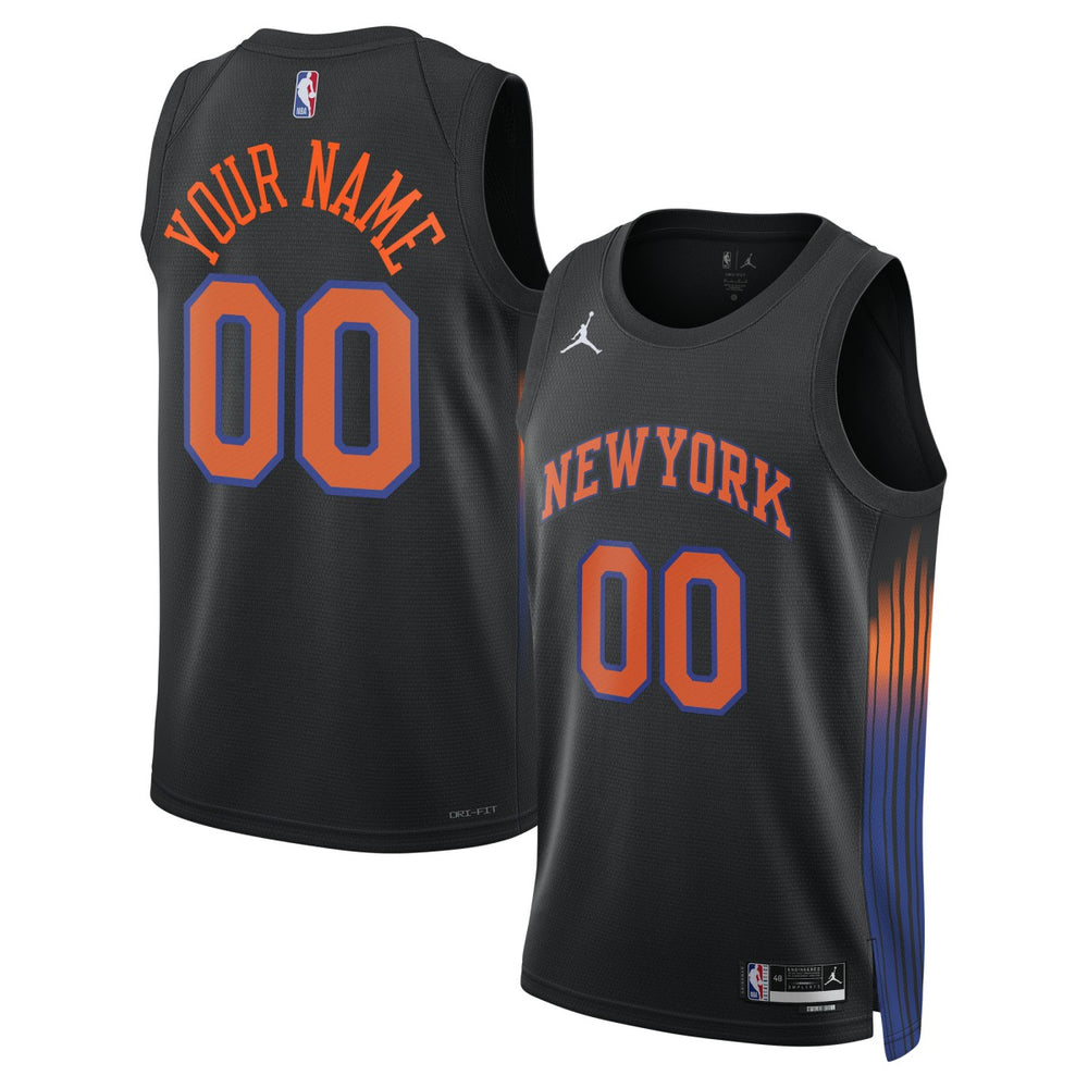 New York Knicks Jordan Brand Unisex Swingman Custom Jersey Statement Edition Black - NBA
