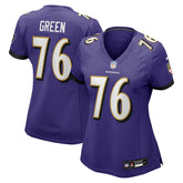 Kenyon Green Baltimore Ravens Women's Team Game Jersey Purple | Nike for Sale