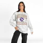 Minnesota Vikings Gameday Couture Women's Whiteout Oversized Premium Fleece Sweatshirt Arctic Camo | NFL
