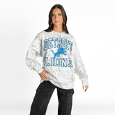 Detroit Lions Gameday Couture Women's Whiteout Oversized Premium Fleece Sweatshirt Arctic Camo | NFL