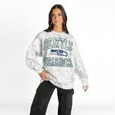 Seattle Seahawks Gameday Couture Women's Whiteout Oversized Premium Fleece Sweatshirt Arctic Camo | NFL
