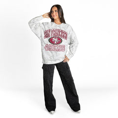 San Francisco 49ers Gameday Couture Women's Whiteout Oversized Premium Fleece Sweatshirt Arctic Camo | NFL
