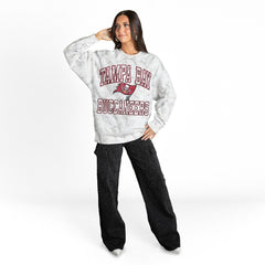 Tampa Bay Buccaneers Gameday Couture Women's Whiteout Oversized Premium Fleece Sweatshirt Arctic Camo | NFL